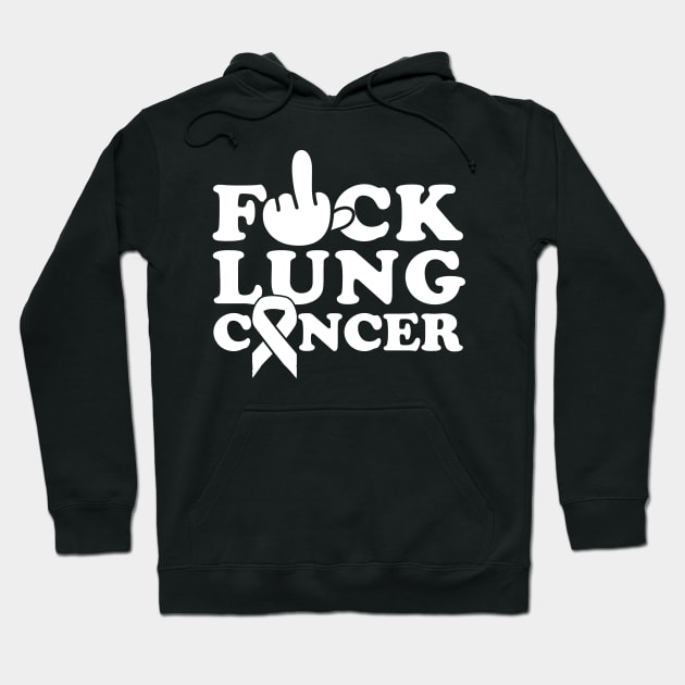 F*ck Lung Cancer White Ribbon Gift Hoodie by thuylinh8